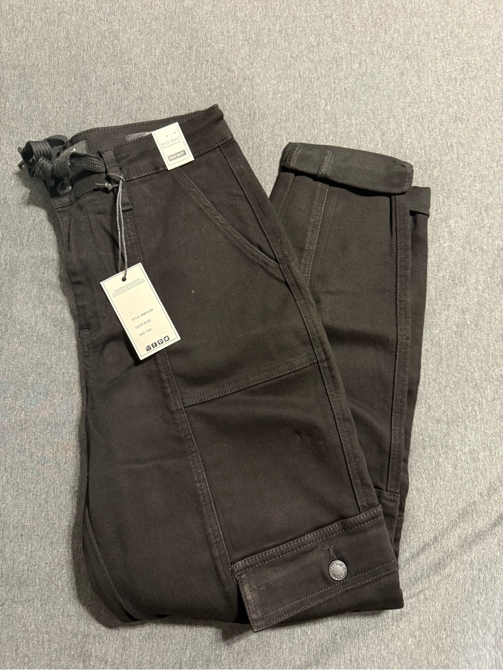 BNWT Judy Blue Black Cargo Jogger Pants